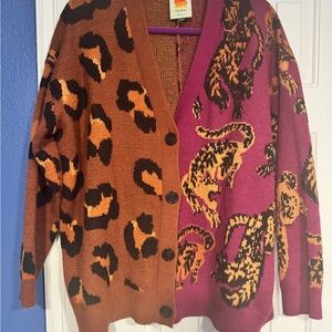 FARM Rio Women's Leopard Cardigan - Brown and Purple